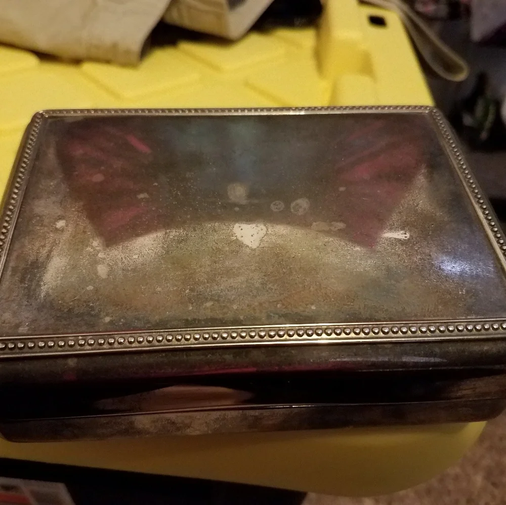 SILVER Plate TRAVEL JEWELRY BOX = Child's 1st jewelry box
